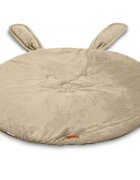 Sensillo Covoras din catifea cu doua fete pentru camera copii diametru 90cm Velvet Bunny Beige