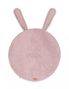 Sensillo Covoras din catifea cu doua fete pentru camera copii diametru 90cm Velvet Bunny Pink