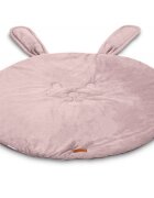 Sensillo Covoras din catifea cu doua fete pentru camera copii diametru 90cm Velvet Bunny Pink