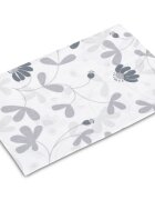 Sensillo Husa pentru perna cu plan inclinat 38x60 cm Frunze gri inchidere cu fermoar material bumbac