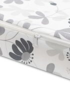 Sensillo Husa pentru perna cu plan inclinat 38x60 cm Frunze gri inchidere cu fermoar material bumbac