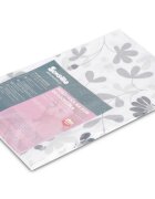 Sensillo Husa pentru perna cu plan inclinat 38x60 cm Frunze gri inchidere cu fermoar material bumbac