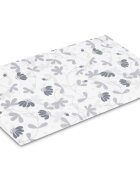 Sensillo Husa pentru perna cu plan inclinat 38x60 cm Frunze gri inchidere cu fermoar material bumbac