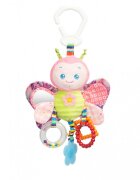 Sensillo Jucarie de plus pentru caruciorpatut Butterfly cu zornaitoarefosnait si inele de dentitie realizata din material plusatagatatoare practica