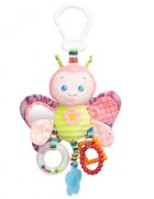 Sensillo Jucarie de plus pentru caruciorpatut Butterfly cu zornaitoarefosnait si inele de dentitie realizata din material plusatagatatoare practica