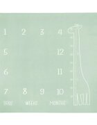 Sensillo Paturica aniversara pentru bebelusi cu grafic crestere in inaltime 120 x 120 cm Green Giraffe