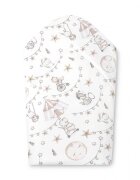 Sensillo Paturica de infasat bebelusi Circus Pink 75x75 cm din bumbacinchidere velcromultifunctionala