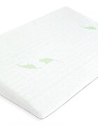 Sensillo Perna antisufocare pentru patut copii Luxe Aloe Vera 38x60 cmspuma perforata T25 de inalta densitatehusa detasabila