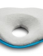 Sensillo Pernuta ergonomica pentru nou nascuti Turcoaz 22x22 cm ajuta formarea capuluimaterial placut la atingerepotrivita pentru caruciorpatut