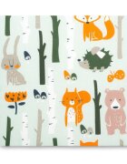 Sensillo Pernuta inaltator pentru scaun copii Fox and Bunny 32x32x8 cm cu husa detasabila din bumbacprevazuta cu fermoarcurele reglabile de fixare