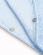 Sensillo Poncho de baie pentru copii Blue cu gluga si urechiuse decorativematerial bumbac inchidere cu capsedimensiune 55x60 cm
