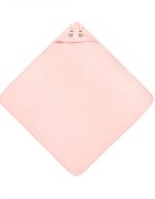 Sensillo Prosop pentru bebelusi Rabbit Pink 100x100cm cu capisondin bumbac terry de calitatedesign atractivlavabil la 40grade