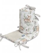 Sensillo Protectie laterala patut Karo Deers 180x30 cm cu doua fetesuprafata din bumbac imprimatplusumplutura antialergicaprindere cu panglici