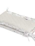 Sensillo Protectie laterala patut Karo Deers 180x30 cm cu doua fetesuprafata din bumbac imprimatplusumplutura antialergicaprindere cu panglici