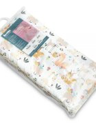 Sensillo Protectie laterala pentru patut copii Picnic 180x30 cm din bumbac 100design cu volanasprindere cu pangliciumplutura antialergica