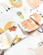 Sensillo Protectie laterala pentru patut copii Picnic 180x30 cm din bumbac 100design cu volanasprindere cu pangliciumplutura antialergica