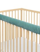 Sensillo Protectie pufoasa din velur pentru margine patut cu prindere velcro 116 cm Green
