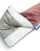 Sensillo Protectie pufoasa din velur pentru margine patut cu prindere velcro 116 cm Pink