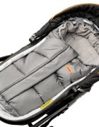 Sensillo Sac de iarna 3 in 1 Polar Gri pentru caruciorsaniescaun auto cu lungime reglabila 80-100 cmmaterial impermeabilorificii pentru centuri de siguranta