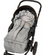 Sensillo Sac de iarna 3 in 1 Polar Gri pentru caruciorsaniescaun auto cu lungime reglabila 80-100 cmmaterial impermeabilorificii pentru centuri de siguranta