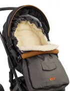Sensillo Sac de iarna Wool Graphite 95x40 cm impermeabilcaptuseala cu continut de lanautilizare in landoucaruciorsanieorificii pentru fixarea pe caruciorfermoar