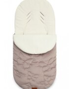 Sensillo Saculet de iarna Riviera Pink 95x45 cm compatibil caruciorlandousanie material matlasat elegant din catifea orificii pentru centuri siguranta acces cu fermoar