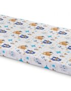 Sensillo Saltea din spuma 120x60x6 cm Forest Animals pentru patut copii traditionalpliabil grad de duritate medie H1-H2 husa detasabila cu fermoar