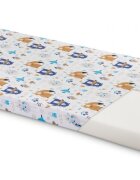 Sensillo Saltea din spuma 120x60x6 cm Forest Animals pentru patut copii traditionalpliabil grad de duritate medie H1-H2 husa detasabila cu fermoar