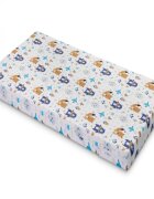 Sensillo Saltea din spuma 120x60x6 cm Forest Animals pentru patut copii traditionalpliabil grad de duritate medie H1-H2 husa detasabila cu fermoar