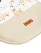 Sensillo Saltea pentru carucior Picnic Beige 80x40 cm cu doua fete BumbacCatifeaSuport picioare din piele ecologica usor de curatatOrificii pentru centuri siguranta