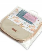 Sensillo Saltea pentru carucior Picnic Beige 80x40 cm cu doua fete BumbacCatifeaSuport picioare din piele ecologica usor de curatatOrificii pentru centuri siguranta