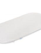 Sensillo Saltea pentru landou bebelusi Alba 75x35x3cm din fibre de cocos cu husa matlasata detasabila prevazuta cu fermoar