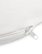 Sensillo Saltea pentru landou bebelusi Alba 75x35x3cm din fibre de cocos cu husa matlasata detasabila prevazuta cu fermoar