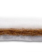 Sensillo Saltea pentru landou bebelusi Alba 75x35x3cm din fibre de cocos cu husa matlasata detasabila prevazuta cu fermoar