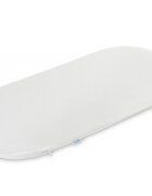 Sensillo Saltea pentru landou bebelusi Alba 75x35x3cm din fibre de cocos cu husa matlasata detasabila prevazuta cu fermoar