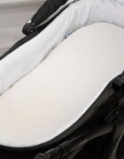 Sensillo Saltea pentru landou bebelusi Quilted Alba 75x32x3 cmcu husa detasabila matlasata moale din spuma poliuretanica confortabila si elastica ventilanta Grad de duritate H1