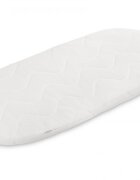 Sensillo Saltea pentru landou bebelusi Quilted Alba 75x32x3 cmcu husa detasabila matlasata moale din spuma poliuretanica confortabila si elastica ventilanta Grad de duritate H1