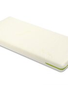 Sensillo Saltea pentru patut copii 90x40x7cm spuma-cocos cu husa din tesatura cu Aloe Verahusa detasabila cu fermoar