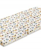 Sensillo Saltea pliabila pentru patut copii Birds 120x60x5 cmhusa detasabila din bumbaccompatibila cu patuturi clasice si pliabile