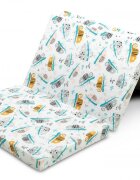 Sensillo Saltea pliabila pentru patut copii Cameleon 120x60x5 cmhusa detasabila din bumbaccompatibila cu patuturi clasice si pliabile