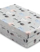 Sensillo Saltea pliabila pentru patut copii Caprioare 120x60x5 cmhusa detasabila din bumbaccompatibila cu patuturi clasice si pliabile