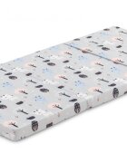 Sensillo Saltea pliabila pentru patut copii Caprioare 120x60x5 cmhusa detasabila din bumbaccompatibila cu patuturi clasice si pliabile