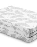 Sensillo Saltea pliabila pentru patut copii Feathers 120x60x5 cmhusa detasabila din bumbaccompatibila cu patuturi clasice si pliabile