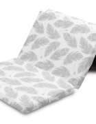 Sensillo Saltea pliabila pentru patut copii Feathers 120x60x5 cmhusa detasabila din bumbaccompatibila cu patuturi clasice si pliabile