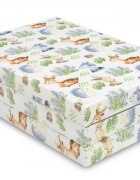 Sensillo Saltea pliabila pentru patut copii Forest 120x60x5 cmhusa detasabila din bumbaccompatibila cu patuturi clasice si pliabile