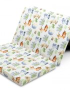 Sensillo Saltea pliabila pentru patut copii Forest 120x60x5 cmhusa detasabila din bumbaccompatibila cu patuturi clasice si pliabile