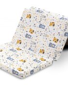 Sensillo Saltea pliabila pentru patut copii Forest Friends 120x60x5 cmhusa detasabila din bumbaccompatibila cu patuturi clasice si pliabile