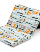 Sensillo Saltea pliabila pentru patut copii Fox and Hare 120x60x5 cmhusa detasabila din bumbaccompatibila cu patuturi clasice si pliabile
