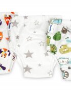 Sensillo Set 3 Chilotei de tranzitie de la scutec la olita Dino and Lion din bumbac moalestrat absorbantcircumferinta talie copil maxim 48 cm
