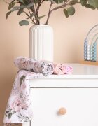 Sensillo Set 3 piese pentru bebelusi din muselina Trio Pink EG-0102 cu paturicascutec si prosopel 120x120 cm60x80 cm38x38 cmmaterial bumbac moale si absorbant